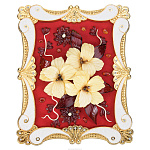 Настольное янтарное панно "Цветы" 31х25 см