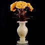 Сувенир "Цветы в вазе" (янтарь, оникс), фотография 1. Интернет-магазин ЛАВКА ПОДАРКОВ