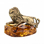 Статуэтка с янтарем "Крадущийся лев", фотография 5. Интернет-магазин ЛАВКА ПОДАРКОВ