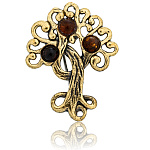 0071508/2870.4 Брошь Древо Жизни (коньячный)