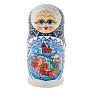 Матрешка "Зимние узоры" 5 мест, фотография 2. Интернет-магазин ЛАВКА ПОДАРКОВ