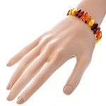 0039861/32-8,5 Янтарь натуральный Браслет ч/з бисер