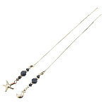 Серьги "Сапфировые огни". Черный сапфир