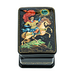 0072326 Лаковая миниатюра Шкатулка "Королевич Елисей" 6*4 см Морова 43,3