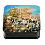 Шкатулка с художественной росписью "Зима"