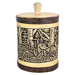 202827 Береста ТУЕС ДЛЯ СЫПУЧИХ ПРОДУКТОВ, лес, h=16 ,d-10 см