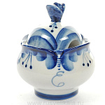 12032 Гжель Скульлптура "РЫБАК" 7,5*14см