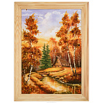 Картина янтарная "Пейзаж №14" 21х15 см