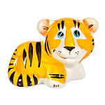 0068380/цв. желт. Гжель Скульптура "Тигренок Симба" 6*5см