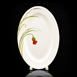 Блюдо овальное "Маки". Форма Премиум. ИФЗ