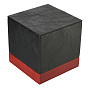 Подарочная упаковка из экокожи черно-красная 15х15х15 см, фотография 1. Интернет-магазин ЛАВКА ПОДАРКОВ