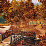 Картина янтарная "Осень в парке. Мостик" 60х80 см, фотография 2. Интернет-магазин ЛАВКА ПОДАРКОВ