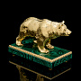 Скульптура на подставке из малахита "Медведь". Златоуст, фотография 4. Интернет-магазин ЛАВКА ПОДАРКОВ