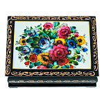 202942/7 ШКАТУЛКА ПРИНТ "ЦВЕТОЧНЫЕ МОТИВЫ",пионы голуб фон,10*8*3,5 см