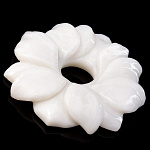 0058942 ПОДВЕСКА-ДИСК "ЛОТОС" 40мм Нефрит белый