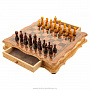Шахматы из карельской березы с фигурами из янтаря 46х46 см, фотография 10. Интернет-магазин ЛАВКА ПОДАРКОВ