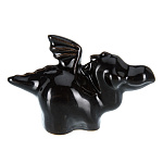 0072168 Фарфор Скульптура Дракон корич h 5 см