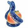Змея Символ года 2025. Скульптура "Змей-искуситель" . Гжель в цвете, фотография 3. Интернет-магазин ЛАВКА ПОДАРКОВ