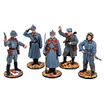 0063437 Оловянная миниатюра Набор  "Вторая Мировая Война"  (композиция из 5 фигур)