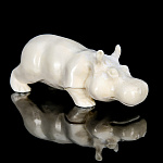 0021219 Кость. Скульптура "Бегемот" рог лося  Авт. работа