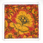 Салфетка текстильная с кружевом "Кудрина"