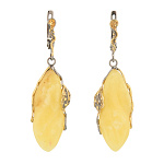 0068257/7,99г Серебро 925* СЕРЬГИ вст.Янтарь/позолота/родий