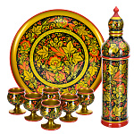 0070494 Хохлома Набор д/вина"Винная симфония"МУЗ. 8 пр. 63930000008