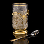 Подстаканник с позолотой "Орнамент". Златоуст