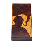 Шкатулка-сигаретница из карельской березы "Мегрэ"