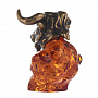 Статуэтка с янтарем "Бык атлет малый", фотография 2. Интернет-магазин ЛАВКА ПОДАРКОВ