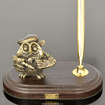 139206 Бронза Скульптура "Сова-художник" 