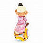 Скульптура "Клоун" на шаре Гжель, фотография 2. Интернет-магазин ЛАВКА ПОДАРКОВ