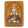 Икона из мореного дуба "Святая мученица Людмила Чешская" 29х21 см, фотография 5. Интернет-магазин ЛАВКА ПОДАРКОВ