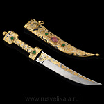 27011 Златоуст Оружие сувенирное КИНЖАЛ "ЯГУАР" в П/У кабошоны