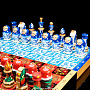 Шахматы дорожные "Гжель-Хохлома", фотография 2. Интернет-магазин ЛАВКА ПОДАРКОВ