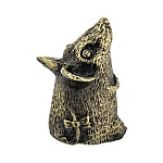 0069048 БРОНЗА Скульптура "КРЫСА С БАНТОМ" 