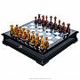 Шахматы с перламутром и янтарными фигурами "Питер" 45х45 см, фотография 1. Интернет-магазин ЛАВКА ПОДАРКОВ