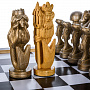 Эксклюзивные большие деревянные шахматы ручной работы "Море" 100х91 см, фотография 4. Интернет-магазин ЛАВКА ПОДАРКОВ