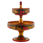 Фруктовница "Клубника". Хохлома