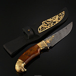 Нож сувенирный с кожаными ножнами Златоуст