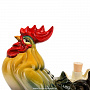 Штоф "Петух с цыпленком" Гжель в цвете, фотография 3. Интернет-магазин ЛАВКА ПОДАРКОВ