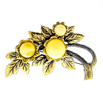 0049751/2016.4 Брошь Веточка Вишня (белый)