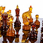 Шахматы с инкрустацией и фигурами из янтаря "Жемчужина" 43х43 см, фотография 8. Интернет-магазин ЛАВКА ПОДАРКОВ