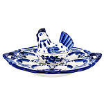 10359/коб Гжель Пасхальница "Курочка" Авт. Дунашова С РУЧКАМИ