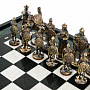 Шахматы из камня с бронзовыми фигурами "Русские богатыри" 47х47 см, фотография 2. Интернет-магазин ЛАВКА ПОДАРКОВ