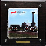 0040297 ПАННО сувенир. (фреска) "Пароходн. дилижанс Черепановых" 28*28см 