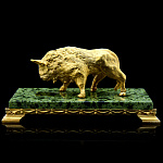 0055676  Златоуст СУВЕНИР СГ 2021 "БЫК" на змеевике