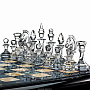 Шахматный ларец с перламутром и фигурами из хрусталя (беж), фотография 3. Интернет-магазин ЛАВКА ПОДАРКОВ