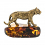 Статуэтка с янтарем "Тигр", фотография 2. Интернет-магазин ЛАВКА ПОДАРКОВ