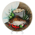 /0421-пельмени  Керамика ПАННО-ТАРЕЛЬ настенное d-21см